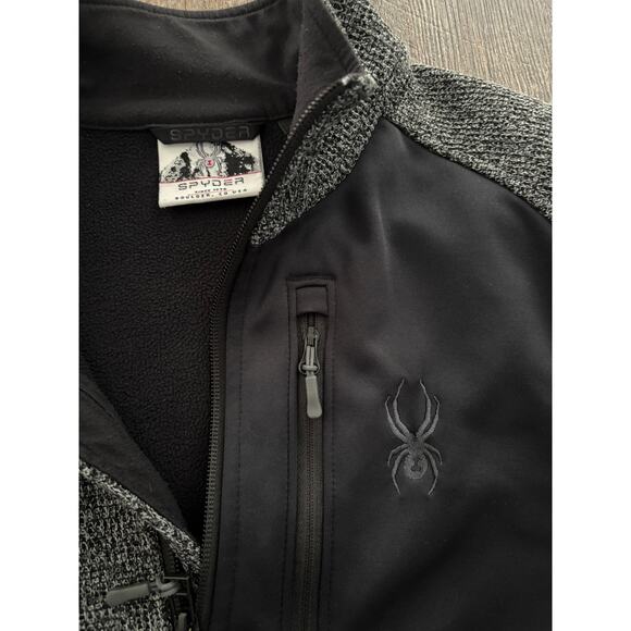 Spyder Men's Pullover with Black and Gray Panels - Picture 3 of 8